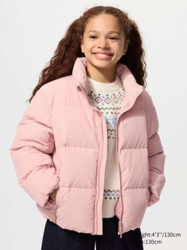 UNIQLO KIDS Jaket winter Volume Down Jacket anak Laki laki Perempuan PINK 140