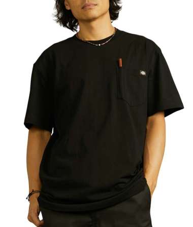 DICKIES - Men's Heavyweight SS Pocket Tee - Kaos Lengan Pendek Pria - FW25 BLACK XS