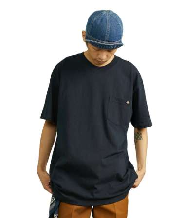 DICKIES - Men's Heavyweight SS Pocket Tee - Kaos Lengan Pendek Pria - FW25 DARK NAVY S