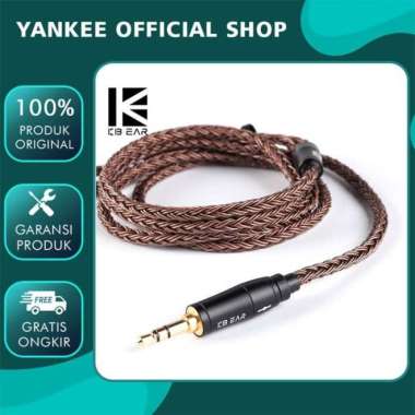 KBEAR 16 CORE EARPHONE IEM UPGRADE CABLE PURE COPPER KABEL IEM 2 Pin 3.5mm