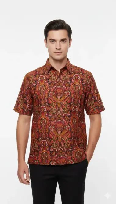 Adikusuma Hem Batik Pisang Bali 3 542113048 - Merah