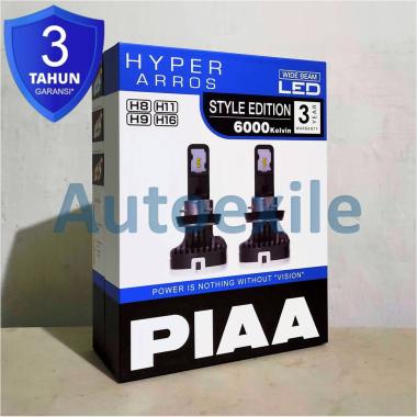 PIAA LEH142E Hyper Arros LED H8 H9 H11 H16 Wide Beam 6000K Vivid Putih Lampu Mobil Xpander All New L