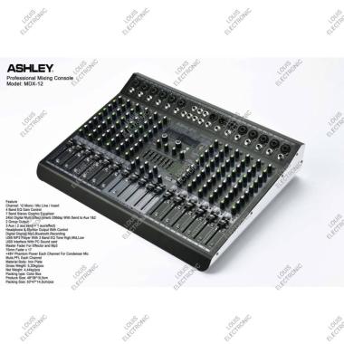 Mixer Audio ASHLEY MDX12 MDX 12 MDX-12 12 Channel ORIGINAL
