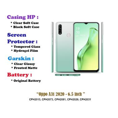 Oppo A31 2020 - 6.5 inch - Case - Screen Protector - Battery - Dll Hydrogel