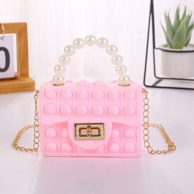 Korea Style Tas Selempang Mini Mutiara Pop It Anak SAS772 - Tas Anak - Tas Jelly Rubber - Tas Import