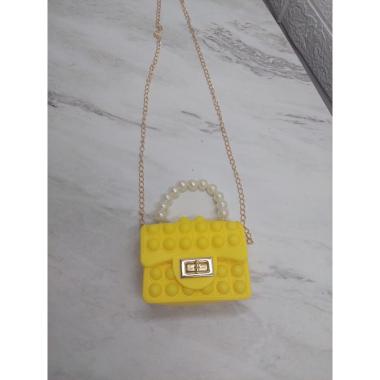 Korea Style Tas Selempang Mini Mutiara Pop It Anak SAS772 - Tas Anak - Tas Jelly Rubber - Tas Import