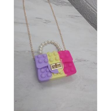 Korea Style Tas Selempang Mini Mutiara Pop It Anak SAS772 - Tas Anak - Tas Jelly Rubber - Tas Import