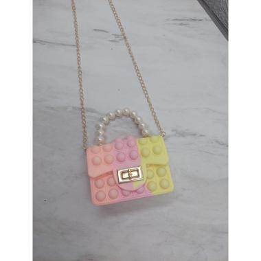 Korea Style Tas Selempang Mini Mutiara Pop It Anak SAS772 - Tas Anak - Tas Jelly Rubber - Tas Import