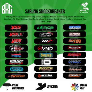 Sarung Shockbreaker Belakang Sepeda Motor Universal Bahan Anti Air tipe motor WP