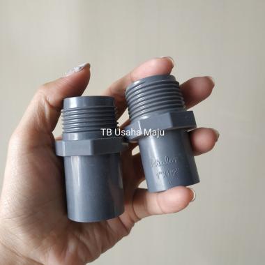 Socket Drat Luar / Faucet Socket 1" x 1/2" & 1" x 3/4" Rucika Pralon 1" x 3/4"