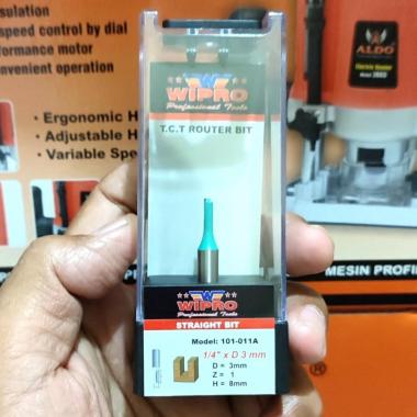 Wipro Mata Router Trimmer Straight Bit 1/4 x 3mm Single Blade