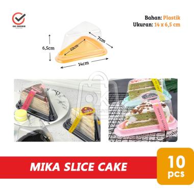 Mika Kue Tart Slice Segitiga / Korean Mille Crepe Tray (1 pack isi 10) RANDOM