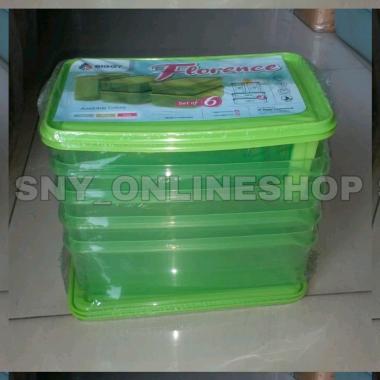 Toples Kue / Wadah Kue / Toples Set Of 6 / 6 Toples Florence Biggy Hijau