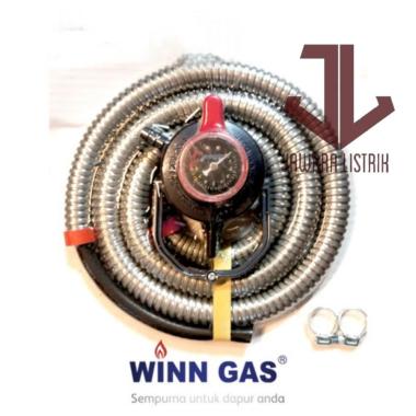 REGULATOR WINN GAS PAKET W 900 METER + FLEKSIBEL SELANG TINGGAL PASANG