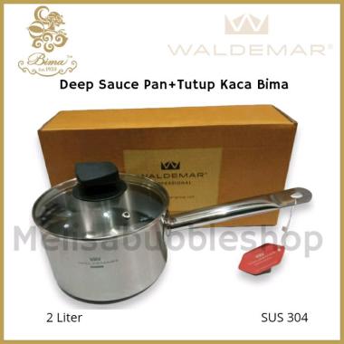 Bima Waldemar Optimus Deep Saucepan+Tutup Kaca Bima 16cm Sus 304 Panci Baby Mpasi Bayi Panci Induksi