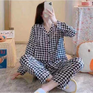 Piyama Satin Lengan Panjang Import Premium | Baju Tidur Satin Lengan Panjang | Piyama Dewasa Satin C