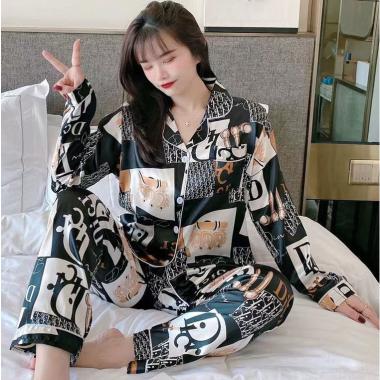 Piyama Satin Lengan Panjang Import Premium | Baju Tidur Satin Lengan Panjang | Piyama Dewasa Satin D