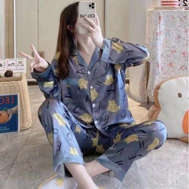 Piyama Satin Lengan Panjang Import Premium | Baju Tidur Satin Lengan Panjang | Piyama Dewasa Satin V