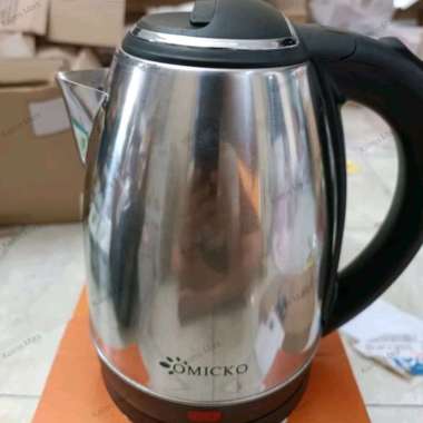OMICKO Electric Kettle Teko Listrik 2 Liter Stainless Original Promo Murah bagus panas