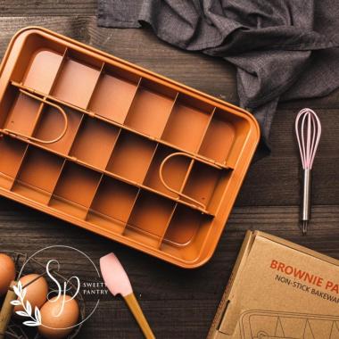Loyang Kue Brownies Sekat Bongpas / Cetakan Kue Brownies Sekat Teflon TERBAIK Multicolor