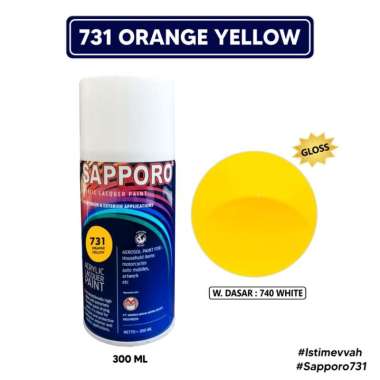 Sapporo Spray 731 Orange Yellow / Cat Semprot Terbaik / Cat Spray / Cat Aerosol