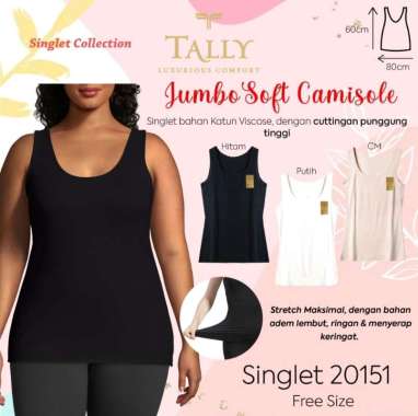 TALLY JUMBO CAMISOLE 20151 - SINGLET TANKTOP WANITA BIG SIZE Coklat