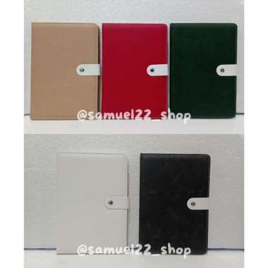 Notebook / Buku Catatan A5 Cover Kulit Kancing Garis 25K MB 35-25