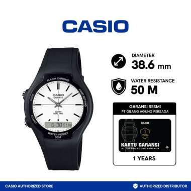 Casio Black AW-90H-7EVDF Jam Tangan Wanita Black