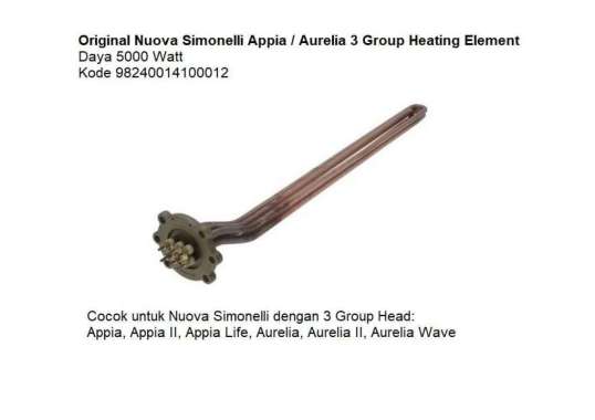 Original Nuova Simonelli Appia / Aurelia 3 Group Heating Element