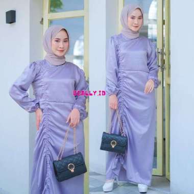 DARLA ANDINI DRESS SERUT | GAMIS SERUT SATIN | DRESS KONDANGAN BRIDESMAID Silver