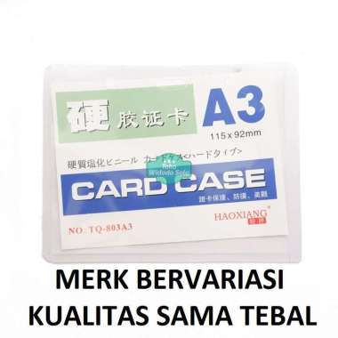 Plastik ID Card Case A3 Name Card Name Tag Landscape - 1 Buah