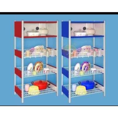 Rak piring master kaca/rak piring tingkat ada tempat lauk