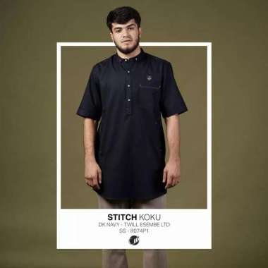 SAMASE KOKU STITCH R074P Dark Navy Twill Esembe Limited Baju Koko L
