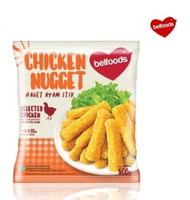 Promo Harga Belfoods Nugget Chicken Nugget Stick 500 gr - Blibli