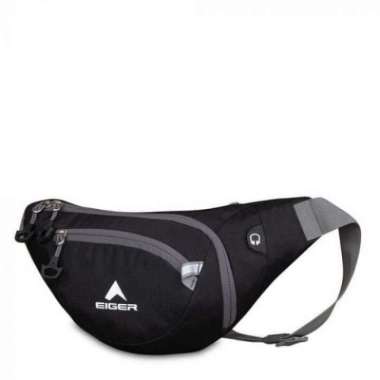 Tas Pinggang Eiger Crystalin 1F Waist Bag Tas Selempang Outdoor Ori Hitam