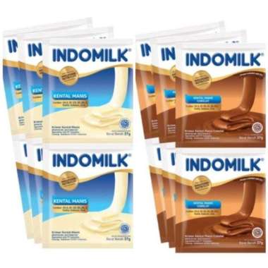 Promo Harga Indomilk Susu Kental Manis Cokelat per 6 sachet 37 gr - Blibli