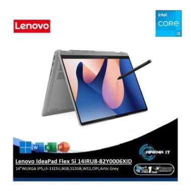 Lenovo IdeaPad Flex 5i 14IRU8-82Y0006XID [14"WUXGA IPS,i3-1315U,8GB,512GB,W11,OPI,Artic Grey]