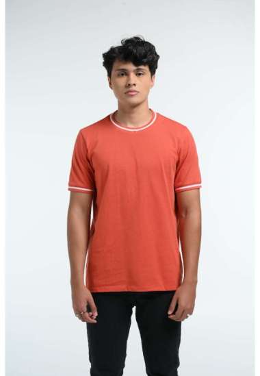 MANZONE Kaos Pria Lengan Pendek BZY-KITH- ORANGE ORANGE S