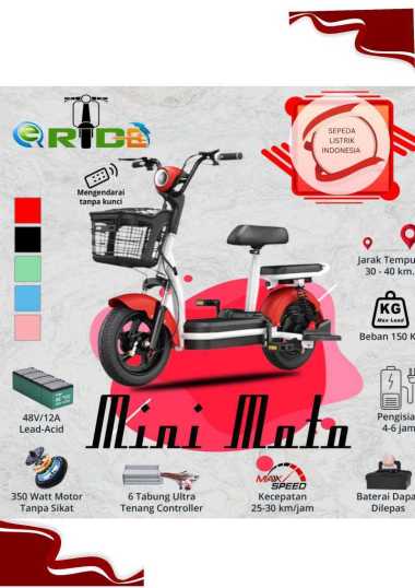 Sepeda Listrik Eride Mini Moto 48 Volt / 350 Watt Biru