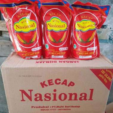 Kecap Manis Nasional Refill 12Pcs x 520ml Dus / Kecap Nasional Besar 12 pcs x 520 ml