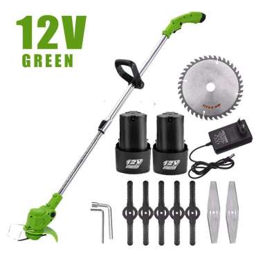 288V Mesin potong rumput batrai M 1 baterai 12V hijau