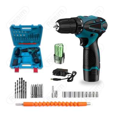 198V Mesin Bor Baterai Cordless 12V+Baterai1