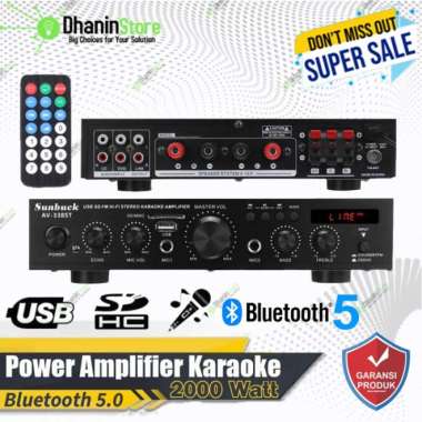 power amplifier Bluetooth Karaoke 5 Channel EQ Class D 2000 Watt Multicolor
