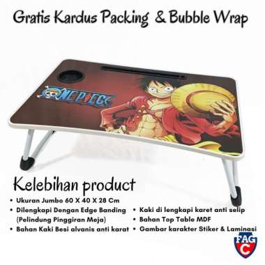 meja belajar anak meja laptop ukuran jumbo one piece