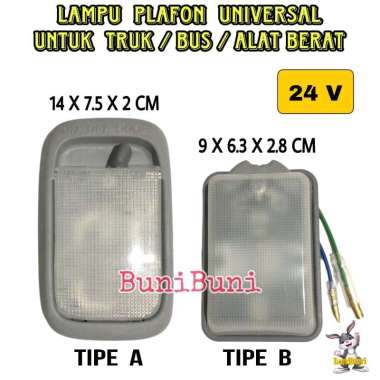 LAMPU PLAFON TRUK 24V - Lampu Kabin Mobil Truk Komplit Untuk Interior 24V Universal PLAFON B 24V