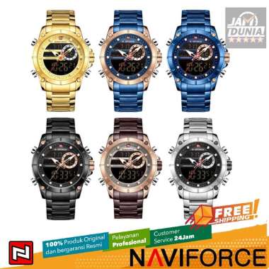 JAM TANGAN NAVIFORCE 9163 M1 JAM NAVIFORCE ORIGINAL 9163 LA - STAINLESS STEEL JAM TANGAN NAVYFORCE 9