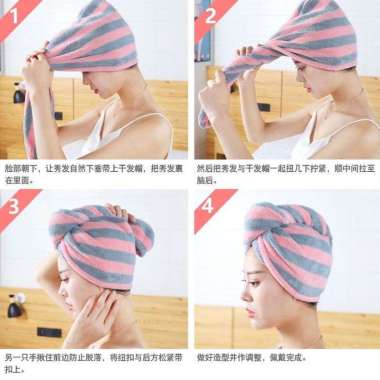 Handuk Keramas - Handuk Rambut - Handuk Kepala Handuk Keramas Warna Random