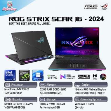 ASUS ROG STRIX SCAR 16 G634JYR I9-14900HX 32GB 1TB RTX 4090 16GB 240HZ