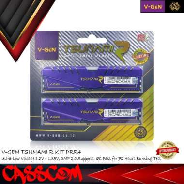 DDR4 V-GeN TSUNAMI R 16GB 2666MHz 2X8GB KIT RAM Gaming Overclock Vgen CL16