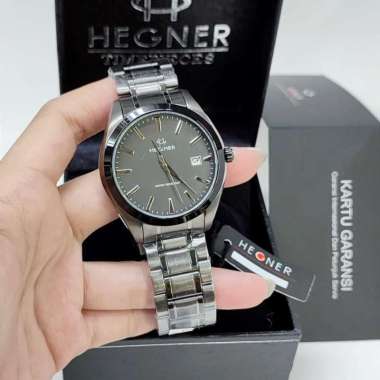 JAM TANGAN PRIA HEGNER 1678 HW 1678G ORIGINAL GREY BLACK